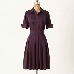 Anthropologie Lili’s Closet Purple Shirtwaist Dress